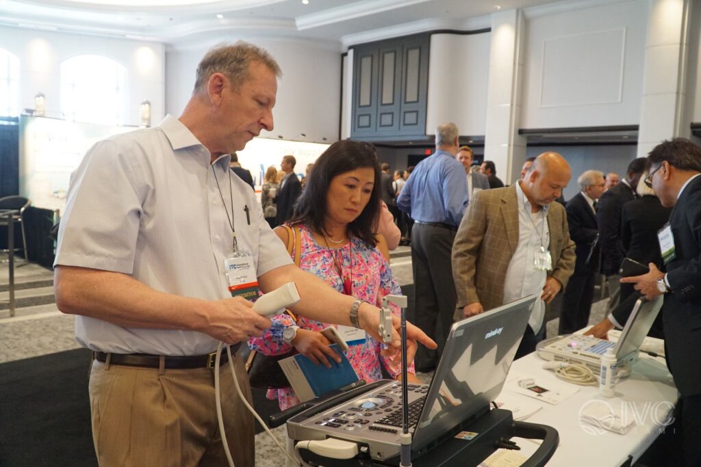 An ultrasound equipment demonstration at a previous IVC meeting