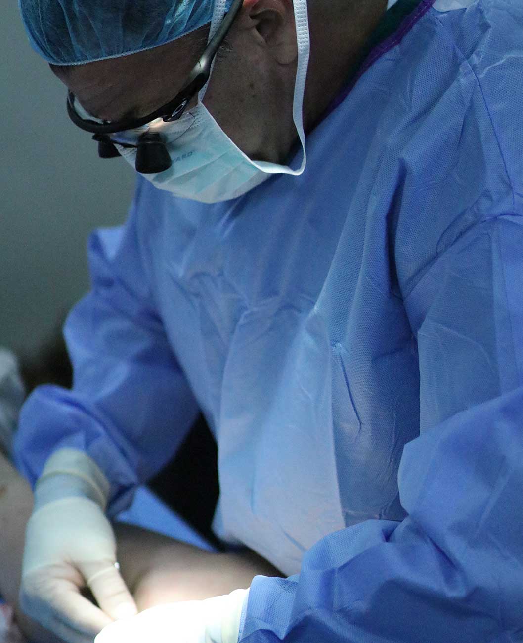 Dr. Jose Almeida performing a surgical procedure
